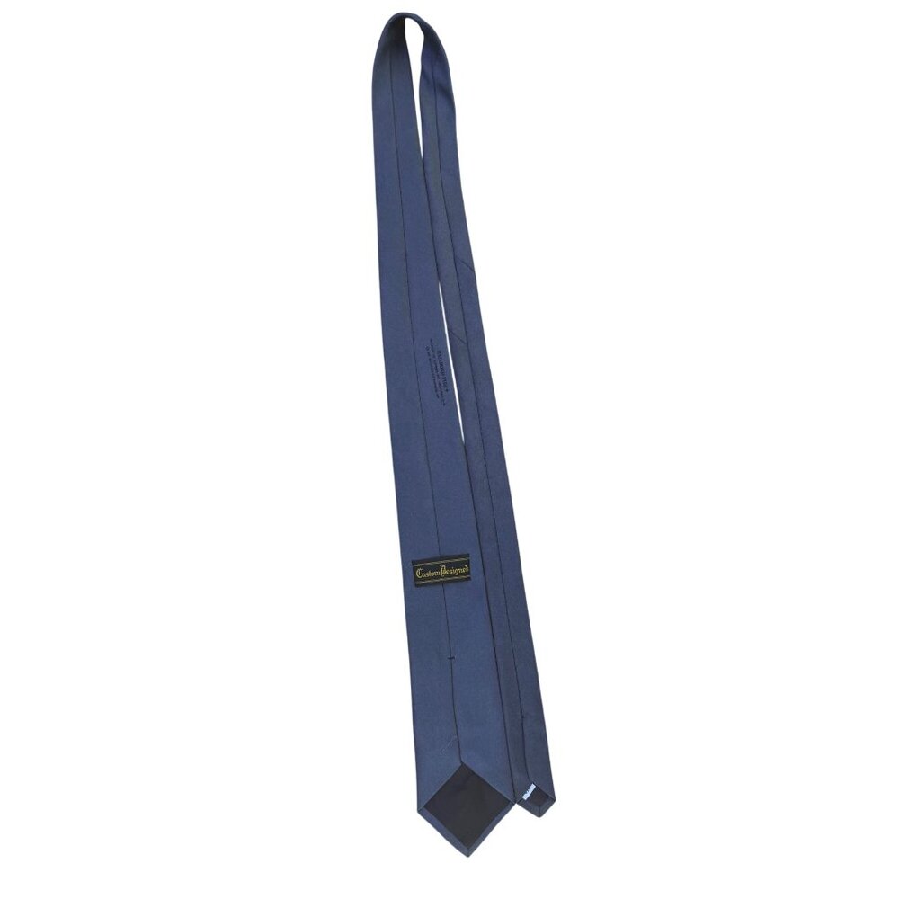 Custom Designed Mens Multi-Color Polyester Train Design Graphic Neck Tie - Picture 5 of 7